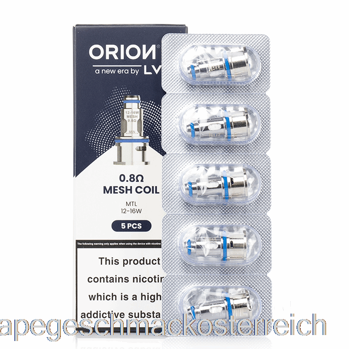 Lve Orion 2 Ersatzspulen 0,8 Ohm Mesh-Coils Mit Vape-Geschmack